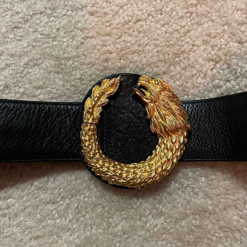 Black belt with gold detailing